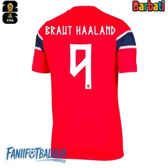 Norvegia Erling Haaland #9 Tricou Fotbal Replică Mondial 2026 Barbati Acasa